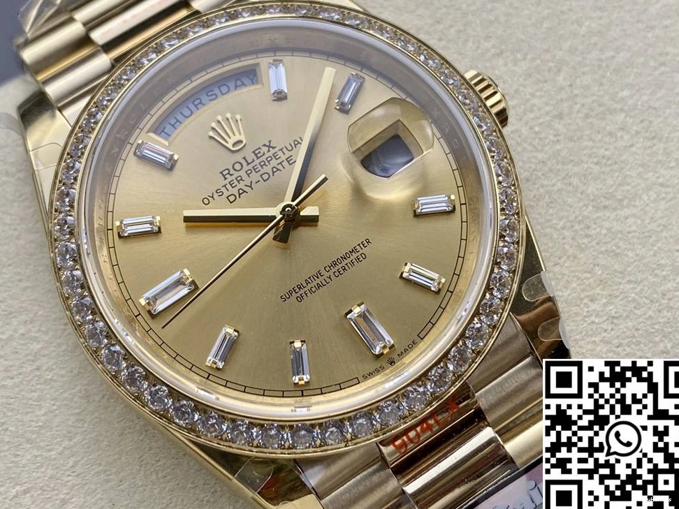 v5 Tungsten QF M228348rbr-0002 Steel Dial Day Factory Gold Rolex Date 1001